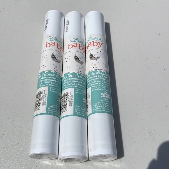 Disney Baby Mickey Mouse Gray/Yellow Celestial Wall Decals bundle of 3. - Picture 4 of 7